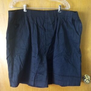 American Line Plus Size Cotton Shorts, Size 40/24W. Neutral, Pockets
